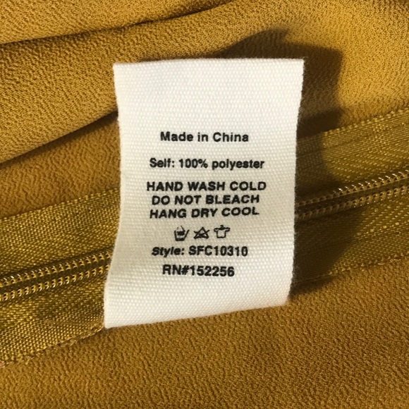 Avec Les Filles floral blouse small NEW! Anthropologie shirt yellow top - Picture 6 of 7